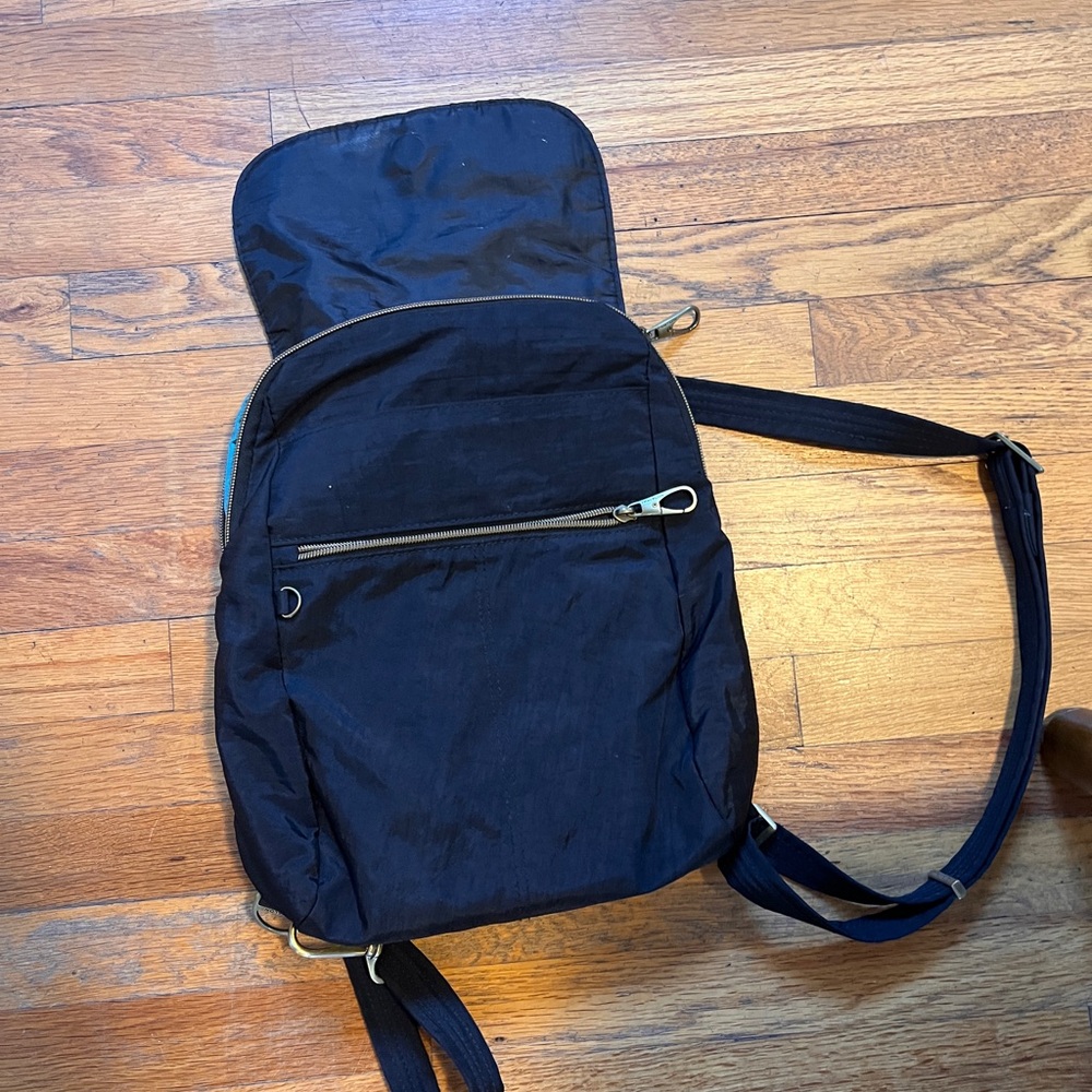Travelon Black Backpack with Durable Fabric and Sleek Design
